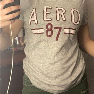 Grey Aeropostale Classic Crew top